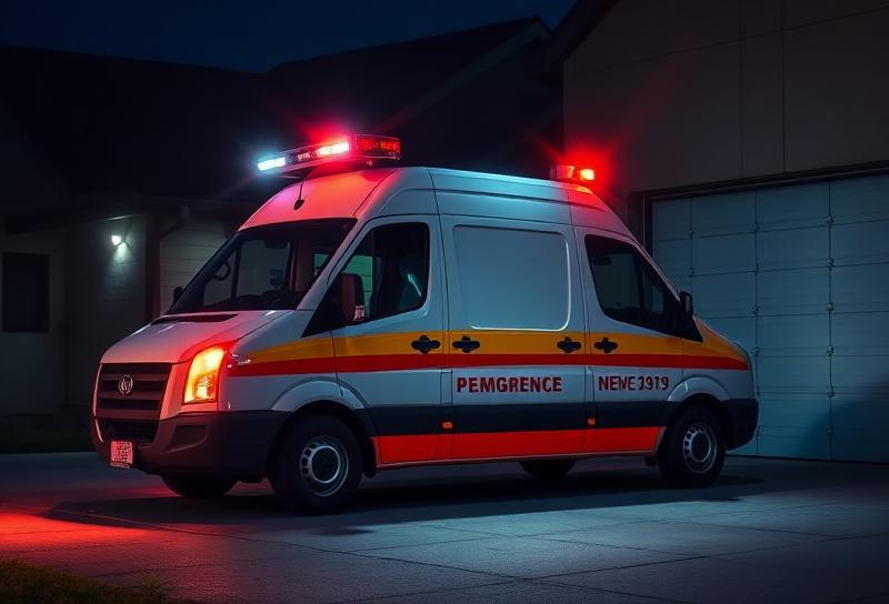 Emergency garage door service - professional technician at work